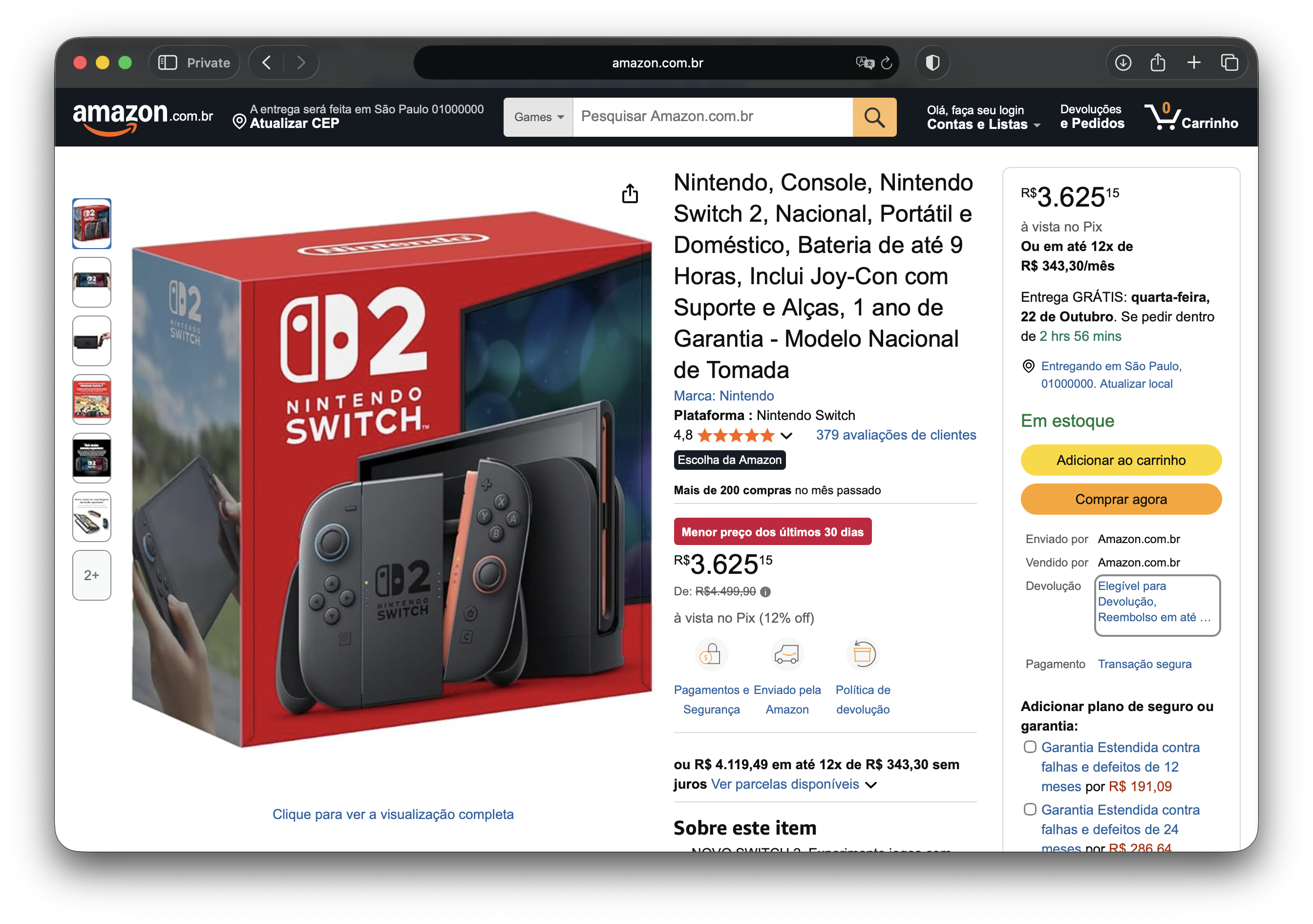 Nintendo Switch 2: Cai Para Menor Preço na Amazon Brasil!