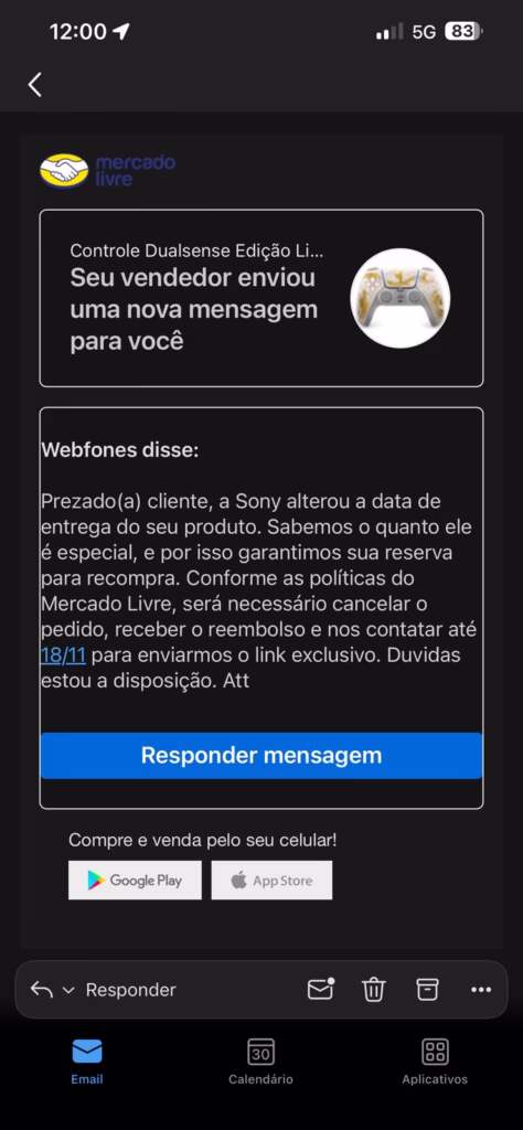 Webfones age após comunicado do Mercado Livre e Resolve Entraves da Compra do DualSense Ghost of Yōtei
