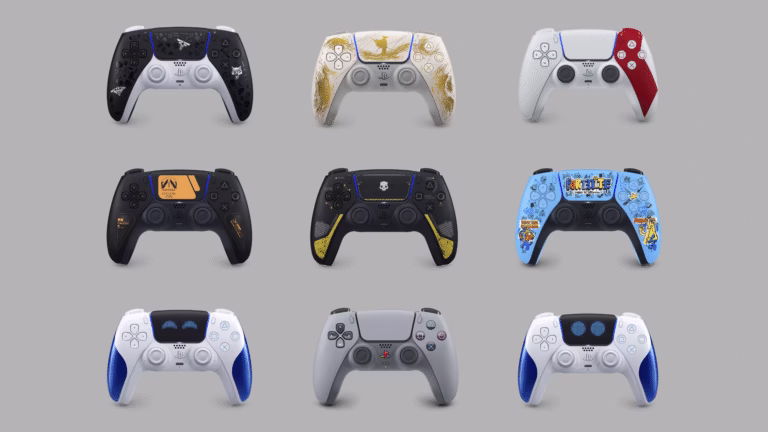 Controles de videogame personalizados e coloridos