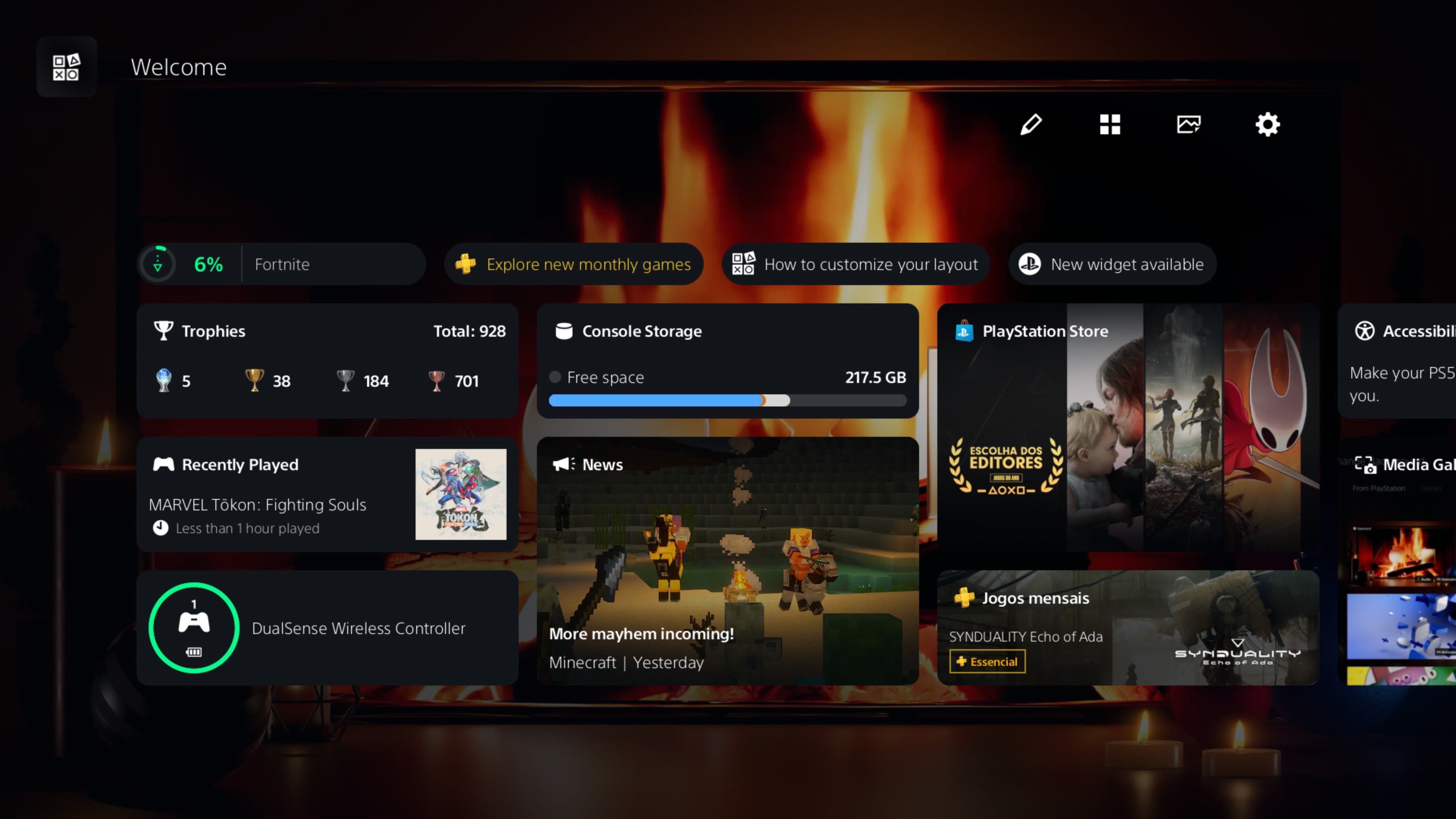 PS5 Recebe Novo Fundo Animado com Áudio no Hub de Boas-Vindas